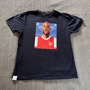 AFC Custom Thierry Henry Legend Arsenal Soccer T-Shirt Men’s Medium Navy Blue